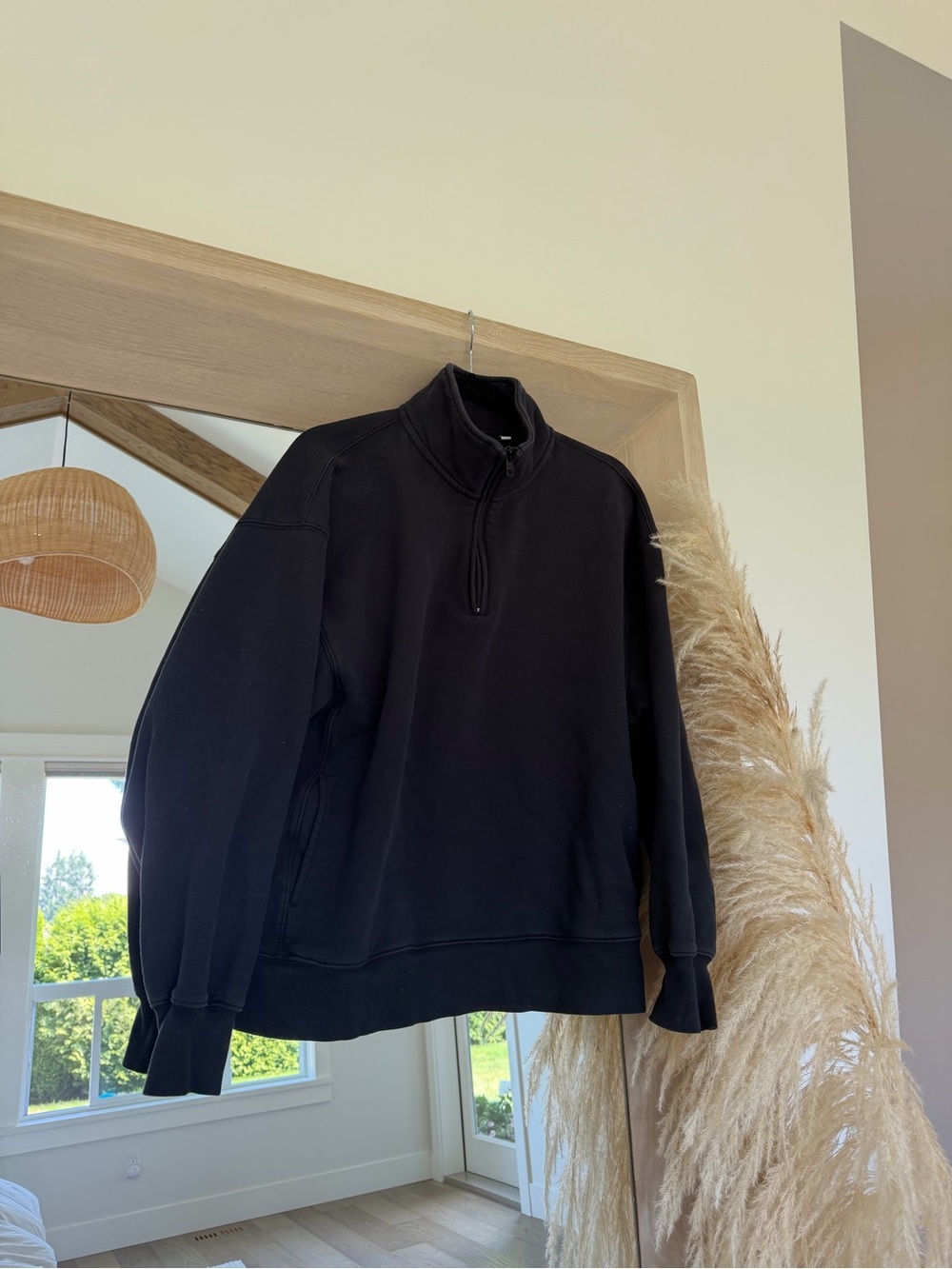 Aritzia Cozy Sweatfleece Boyfriend 1/2 Zip